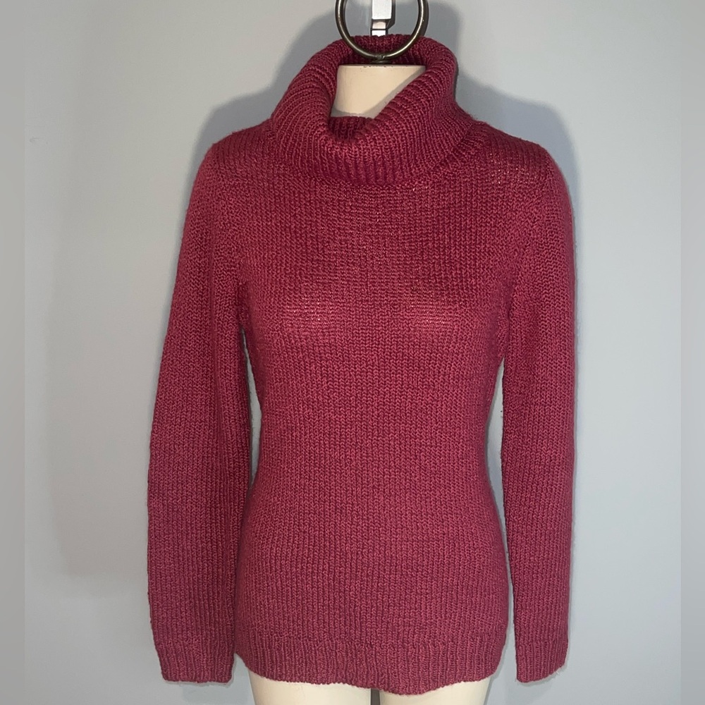 New York & Co Turtleneck Sweater Women's Size small NWT maroon